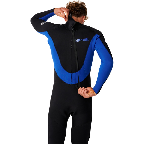 2026 Rip Curl Homem Trad 3/2mm Flatlock Back Zip Fato De Mergulho 18EMFS - Blue